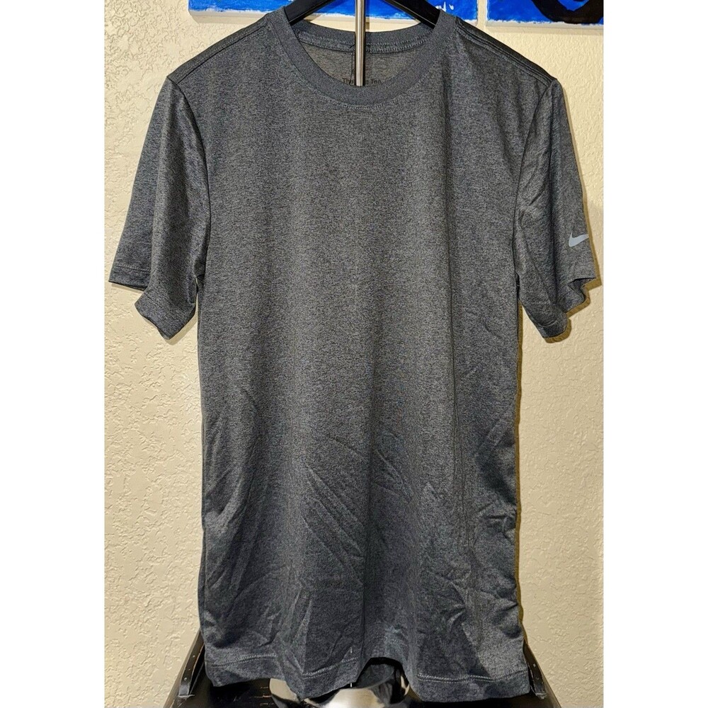 Nike Size S Mens Golf Smoke Gray "The Nike Tee" Dri-Fit Crew Neck DX8730-071